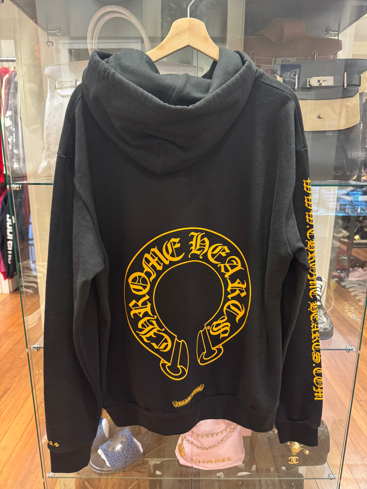 Chrome Hearts Horseshoe Hoodie - Black/Yellow