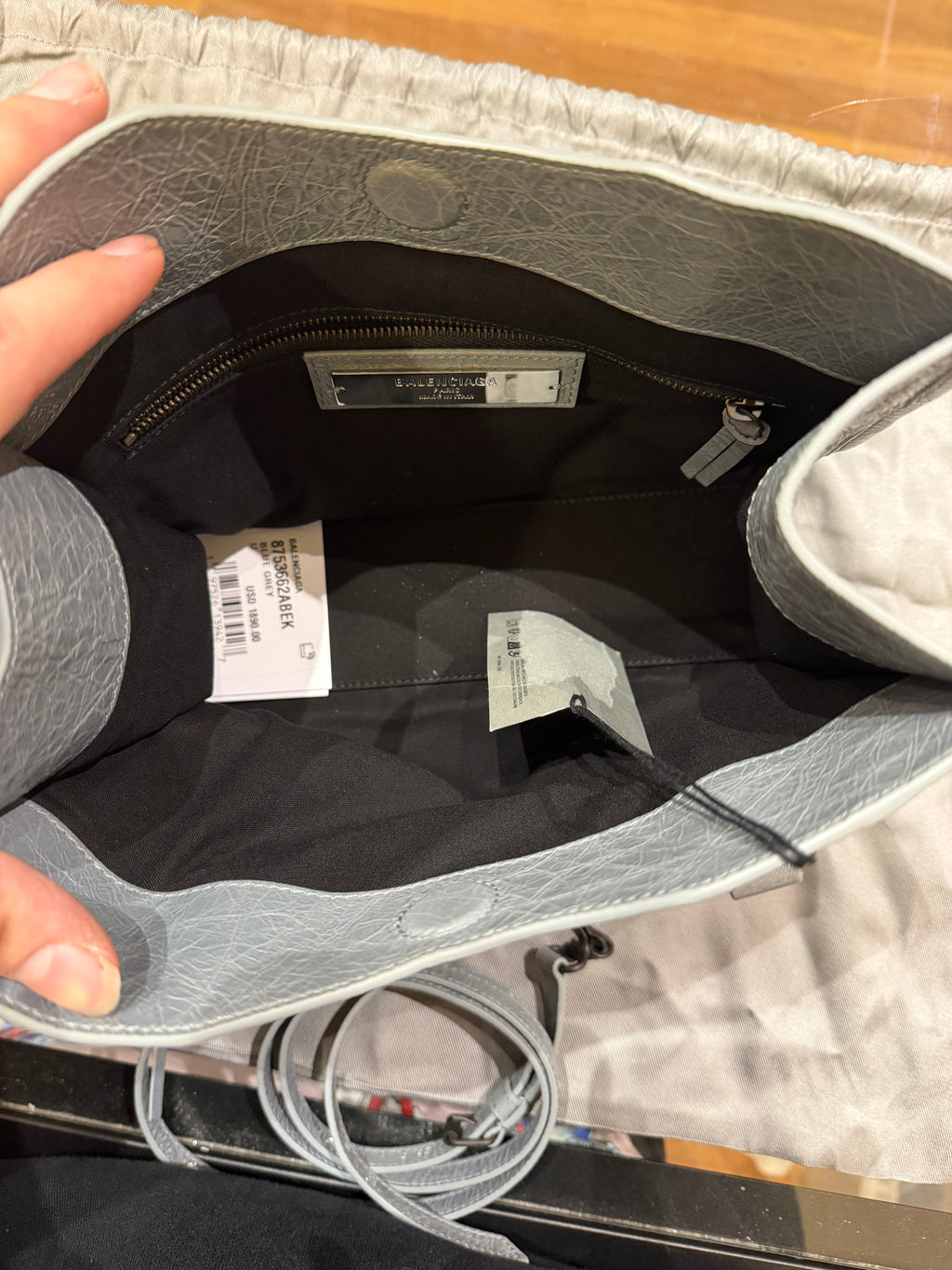 Balenciaga Le City Tote Mini - Blue Grey