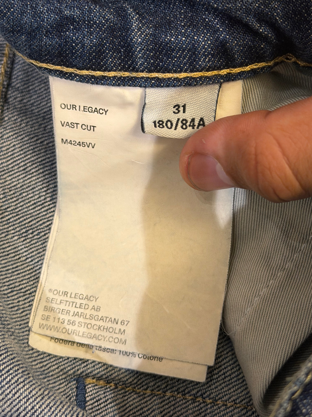 Our Legacy Denim Jeans