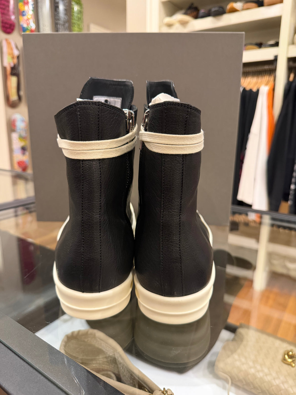 Rick Owens Ramone High Top - Black Leather