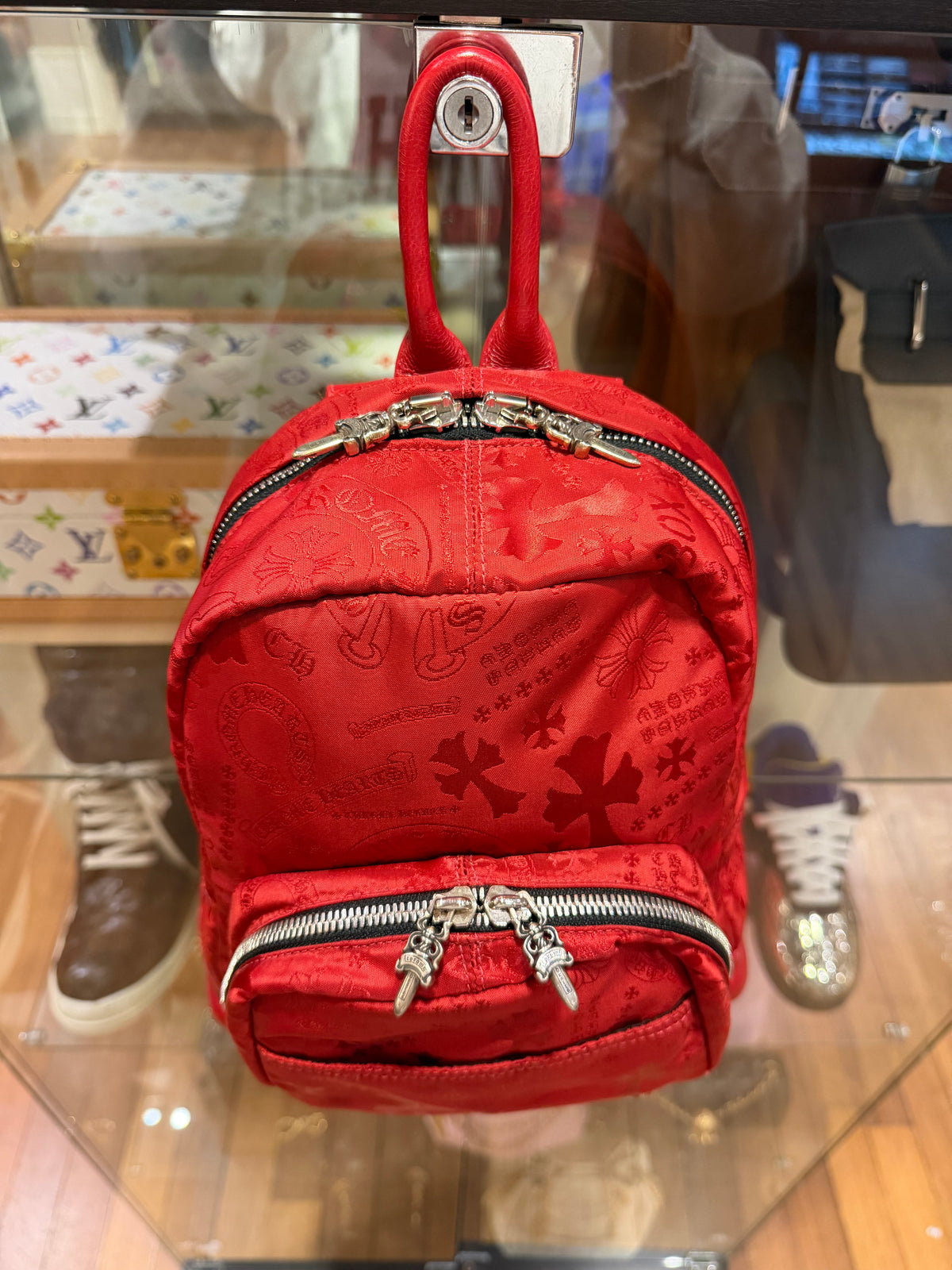Chrome Hearts Nylon Backpack - Red