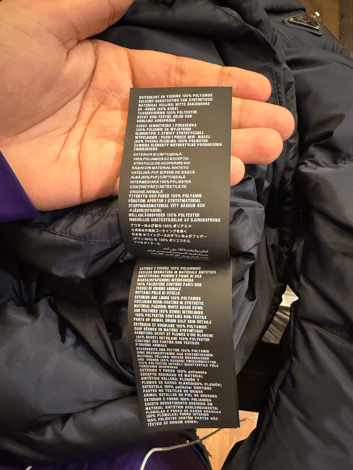 Prada Down Puffer Jacket -
Navy
