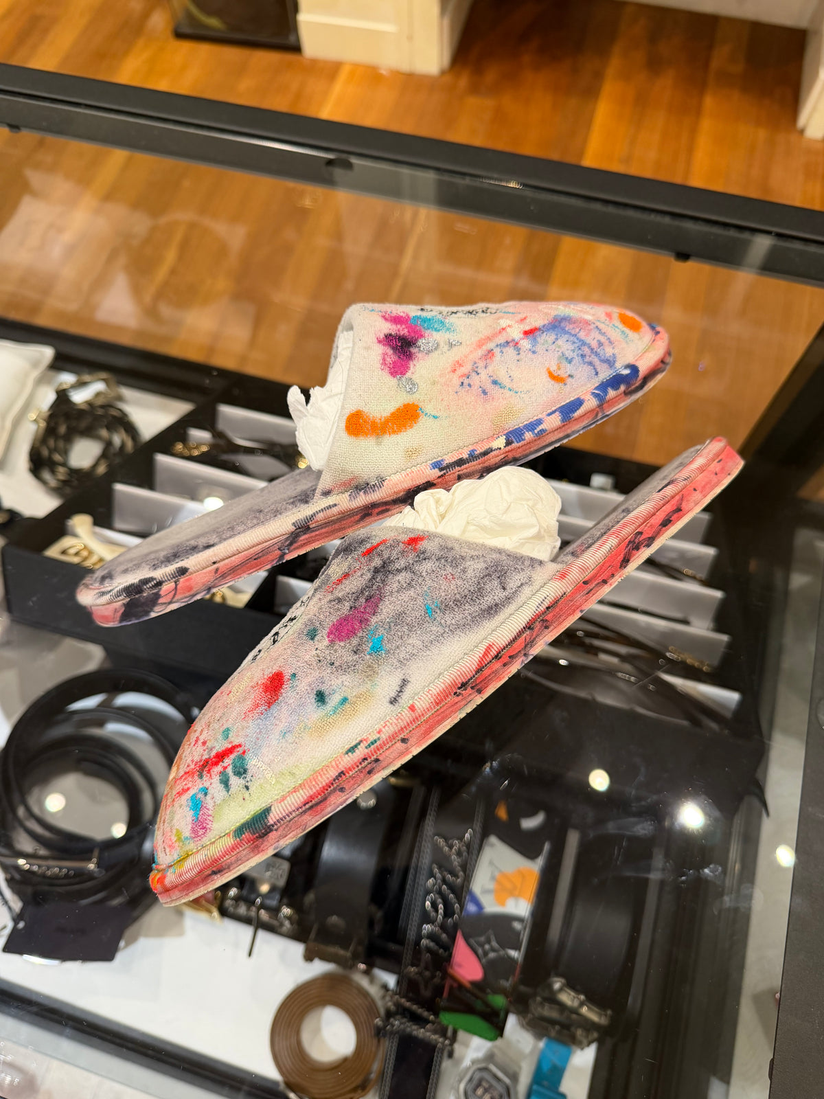 Chrome Hearts Paint Splatter House Slippers