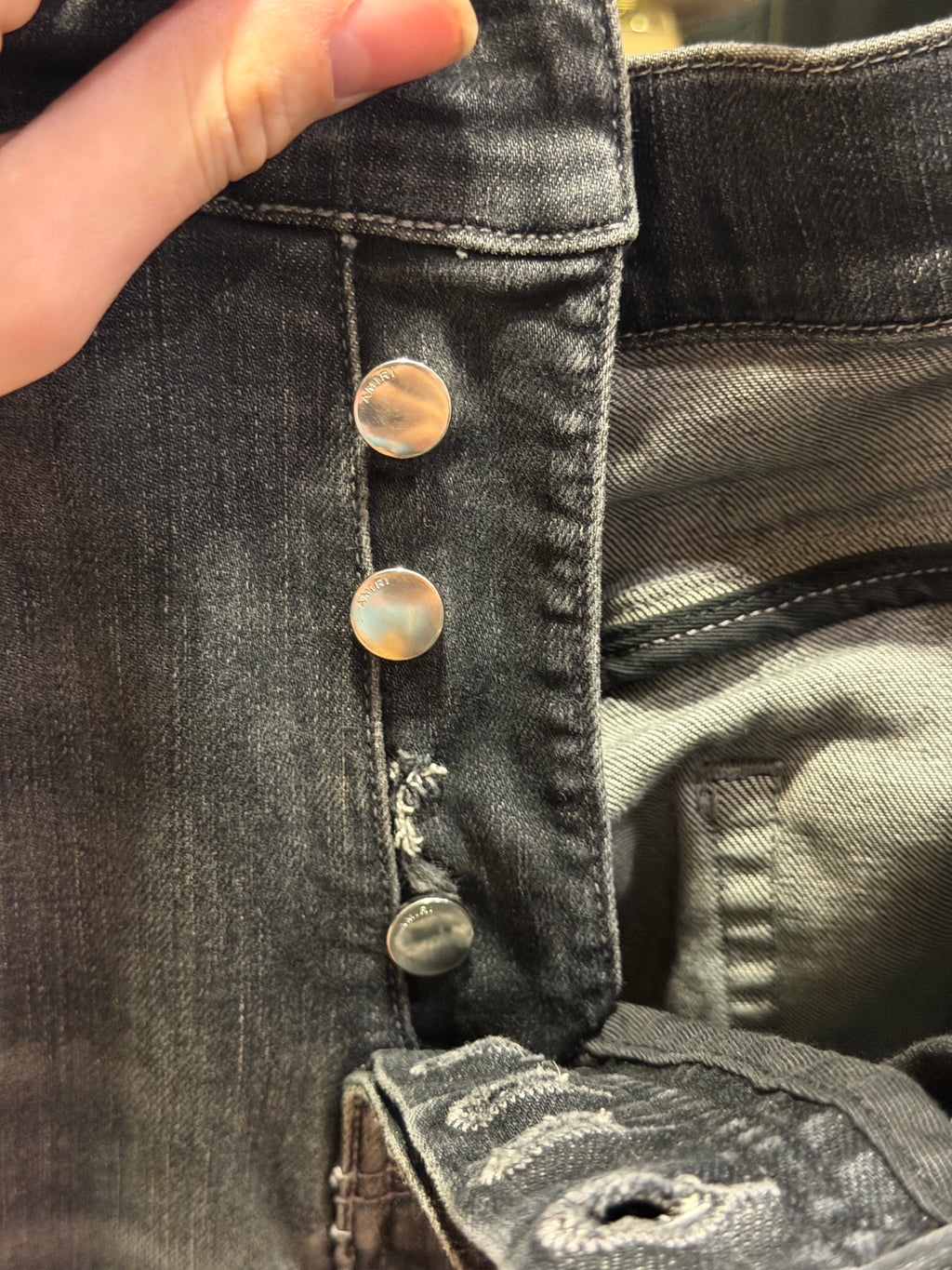 Amiri MX1 Distressed Skinny Jeans