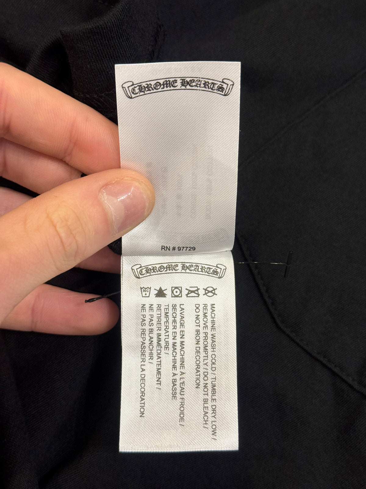 Chrome Hearts Neck Print LS Shirt - Black