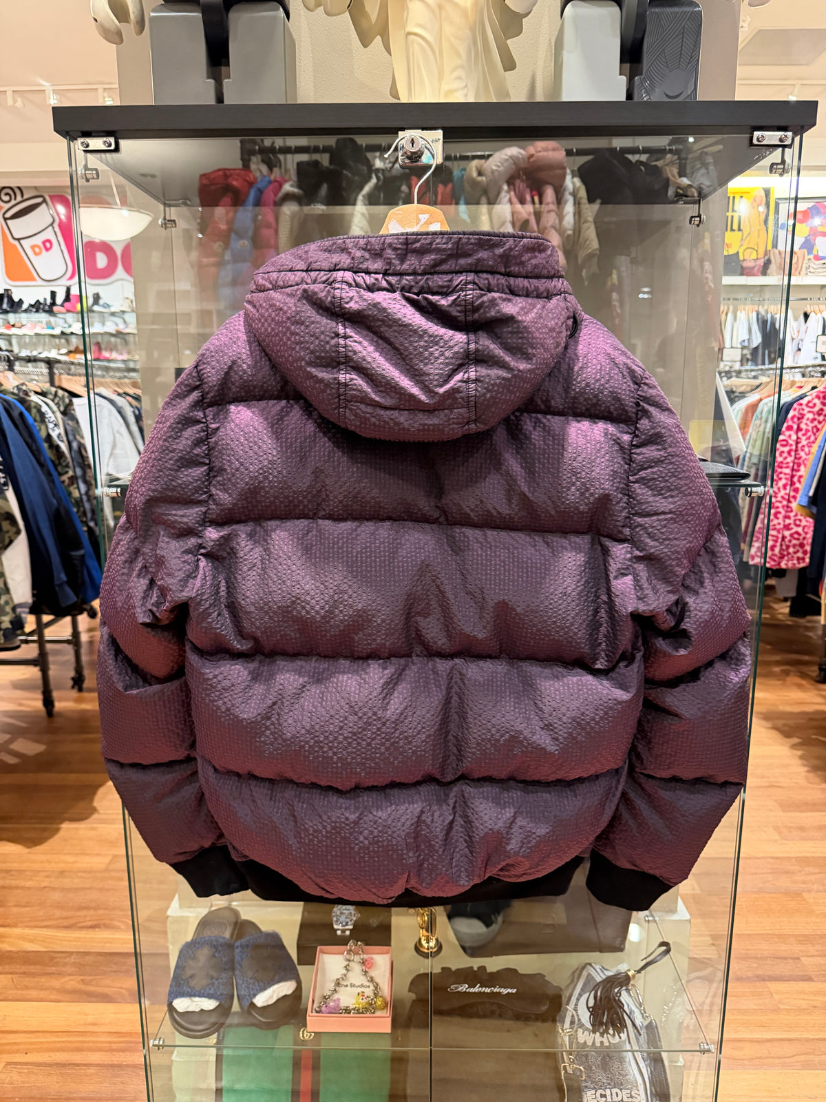Stone Island Poly-Color Frame Down-TC Nylon Metal Down Jacket - Purple