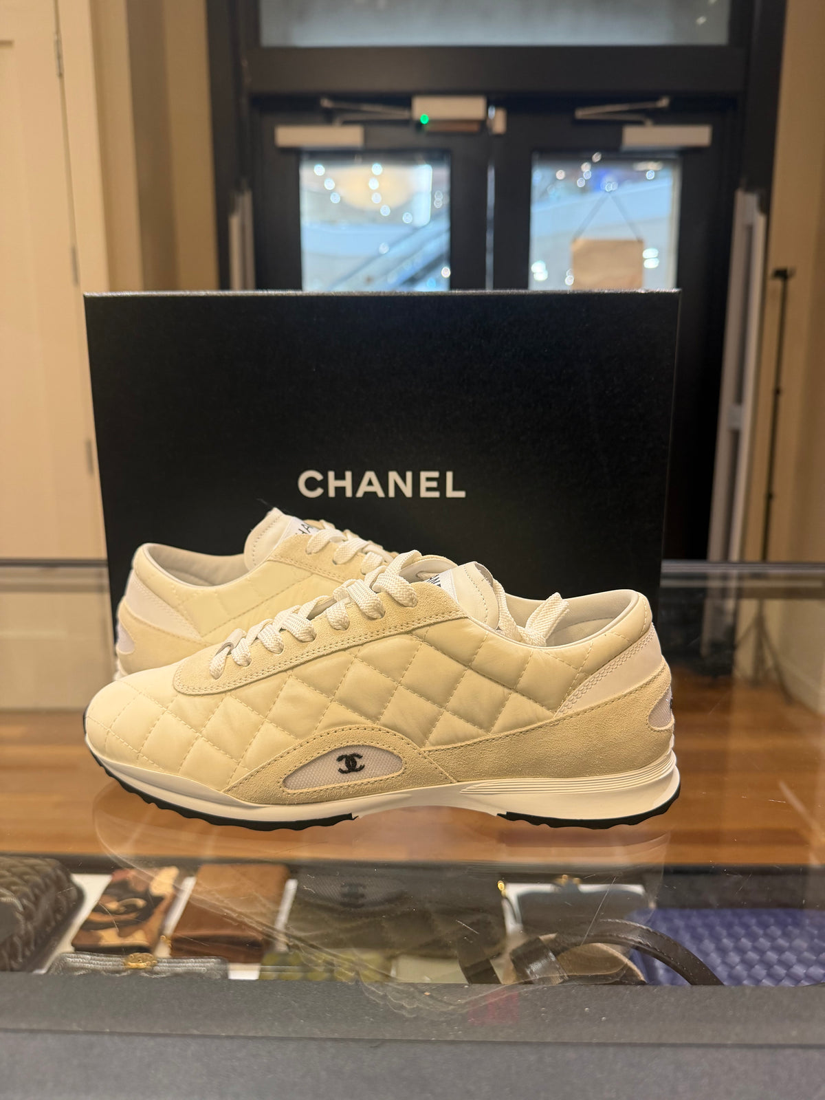 Chanel Interlocking CC Logo Athletic Sneaker - Beige  WMNS