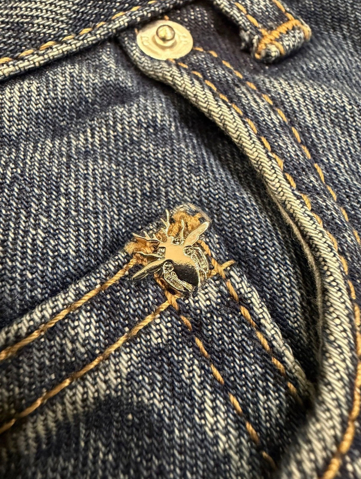 Dior Bee Detail Slim Denim Jeans