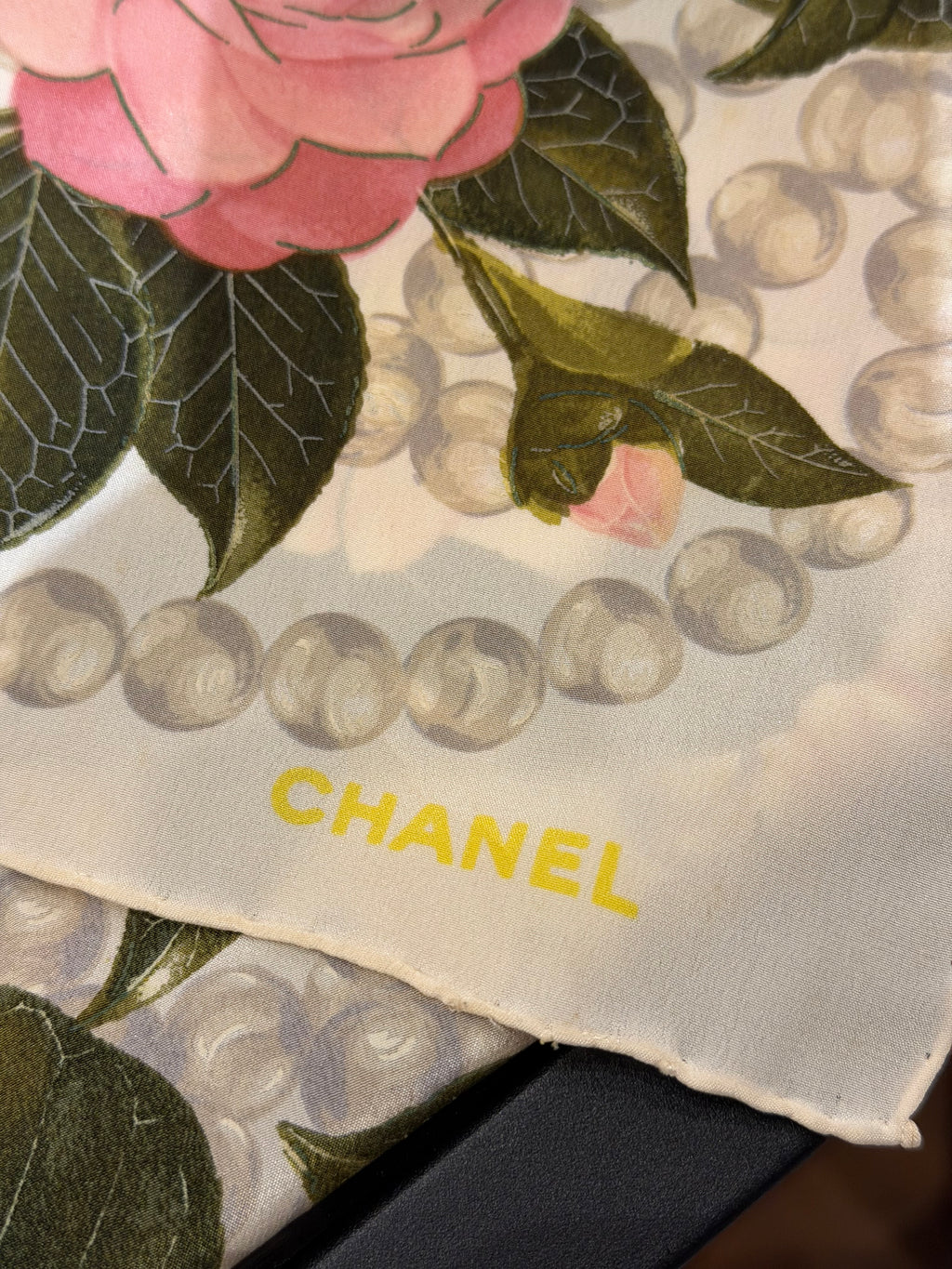 Chanel Camellia Floral Silk Scarf
