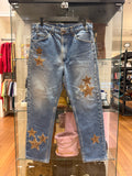 Chrome Hearts Levis Leopard Star Patch Jeans - Blue