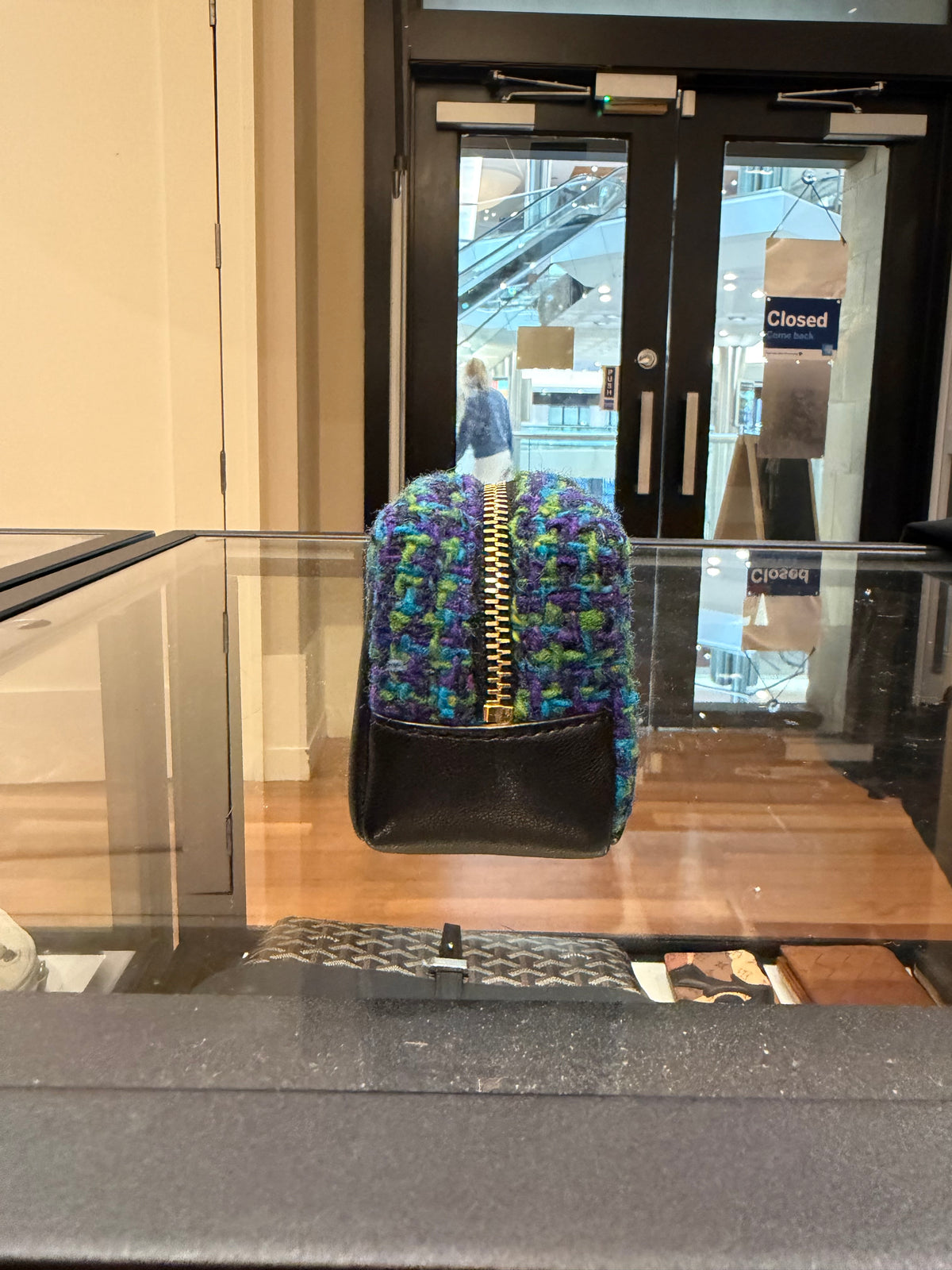 Saint Laurent Leather Knitted Keychain/Coin Wallet