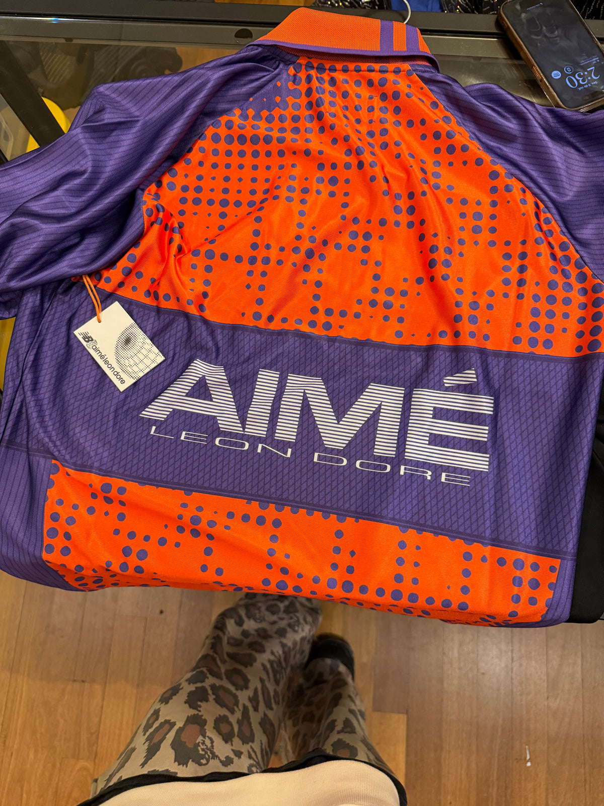 Aime Leon Dore x New Balance Sport Zip Polo - Purple/Orange