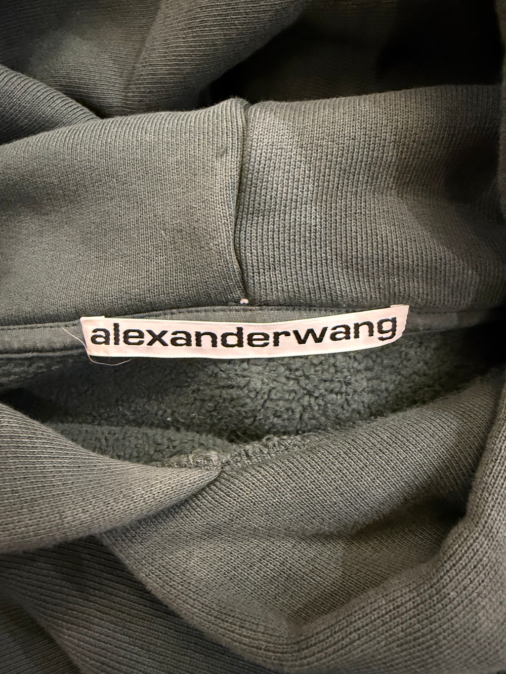Alexander Wang Oversized Cropped Hoodie - Green