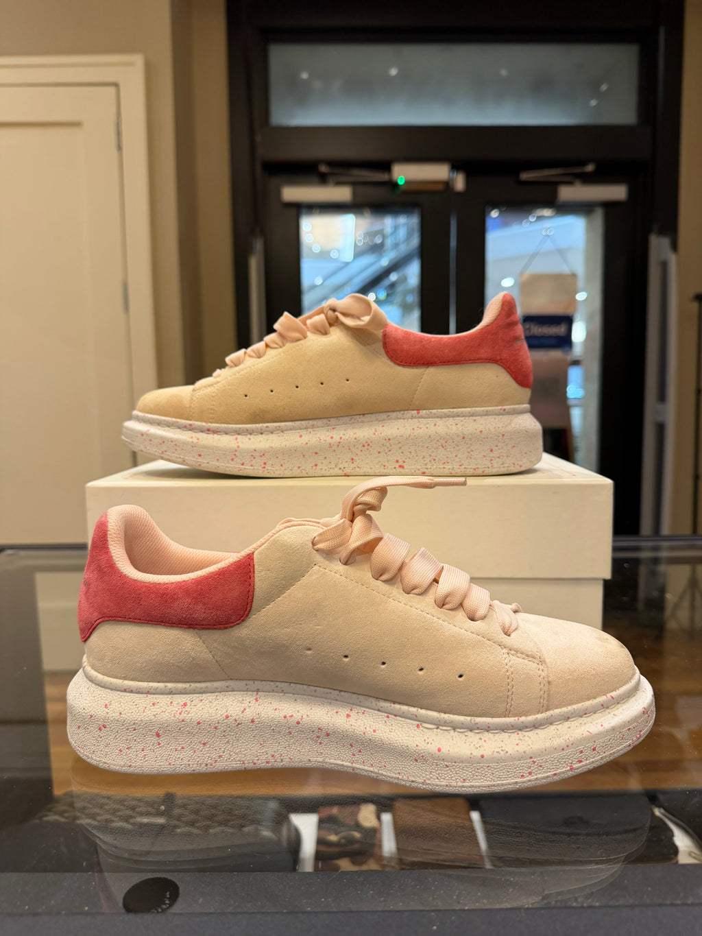Alexander McQueen Oversized Sneaker - Pink/Beige