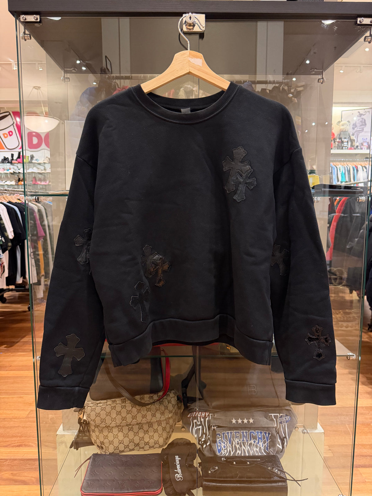 Chrome Hearts 19 Cross Patch Crewneck - Black