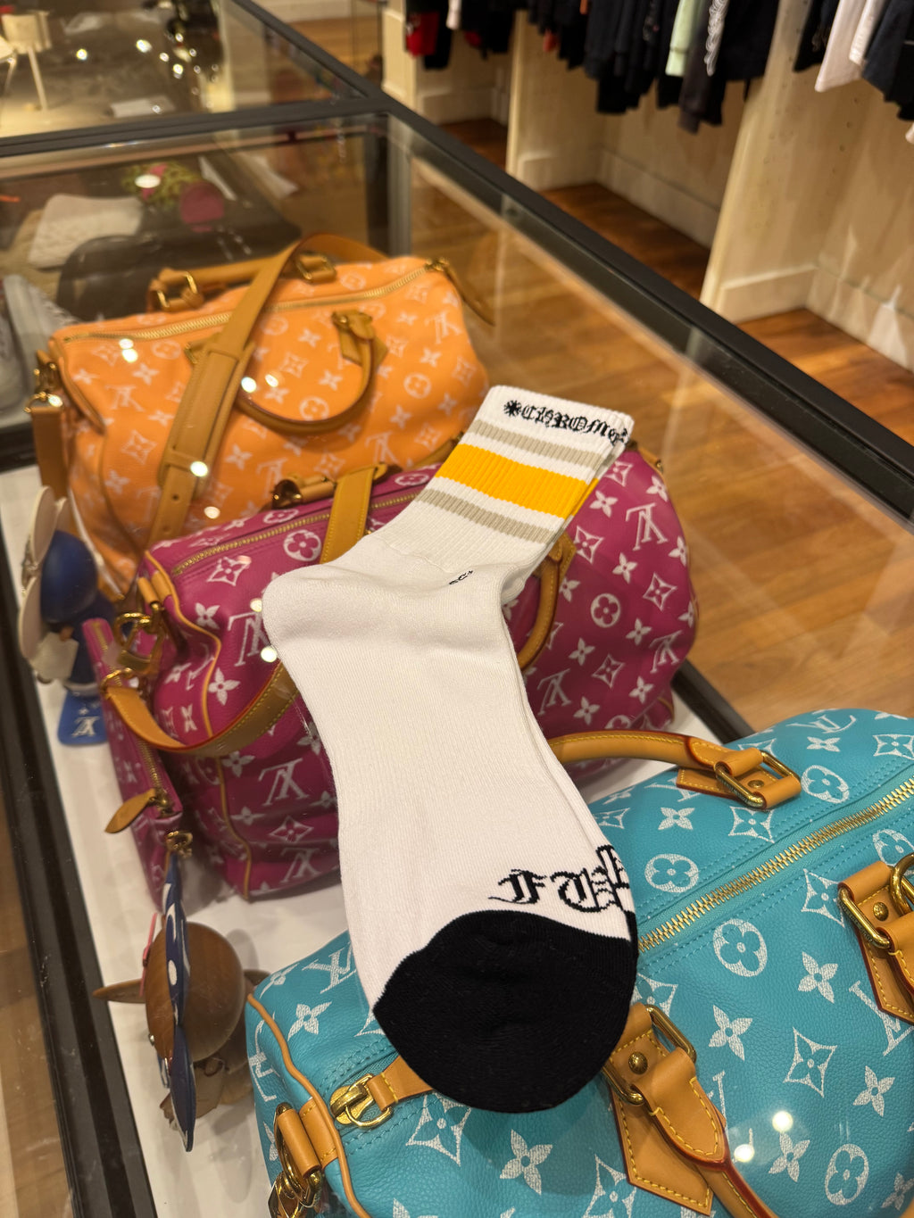 Chrome Hearts Socks - White/Yellow (L)