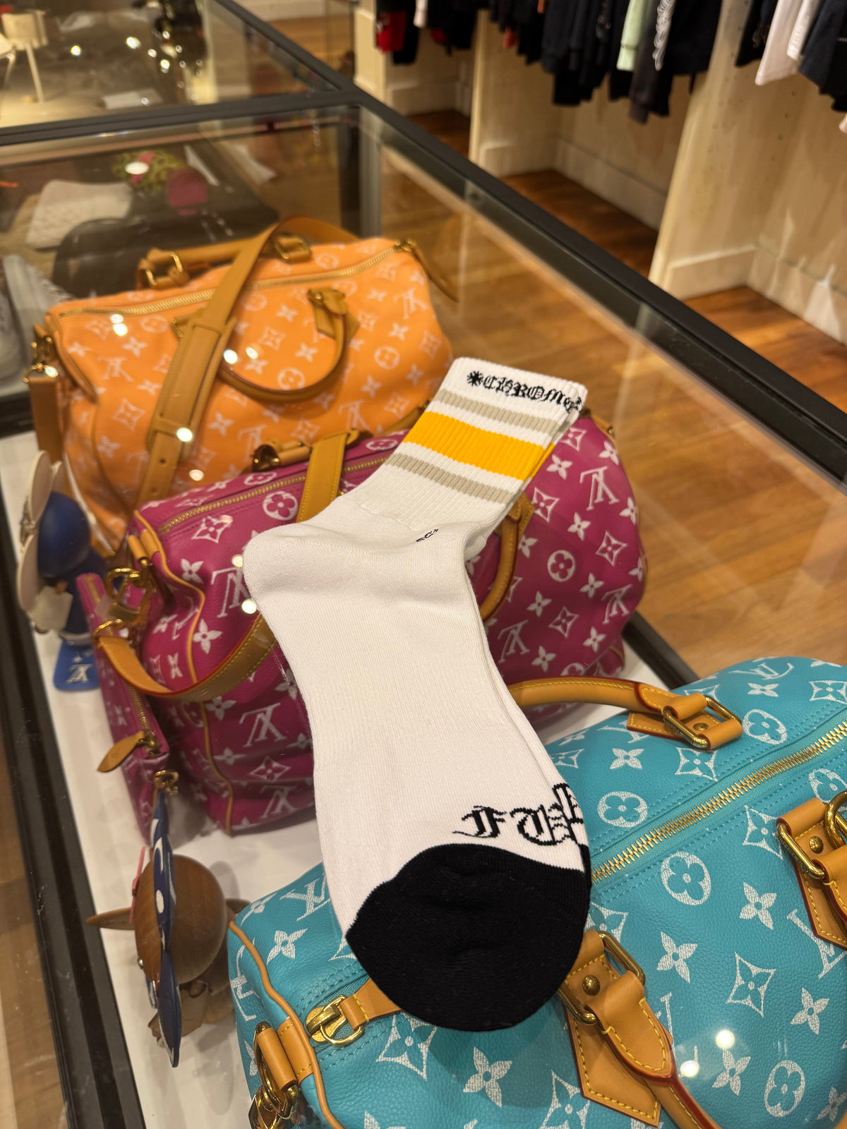 Chrome Hearts Socks - White/Yellow (L)