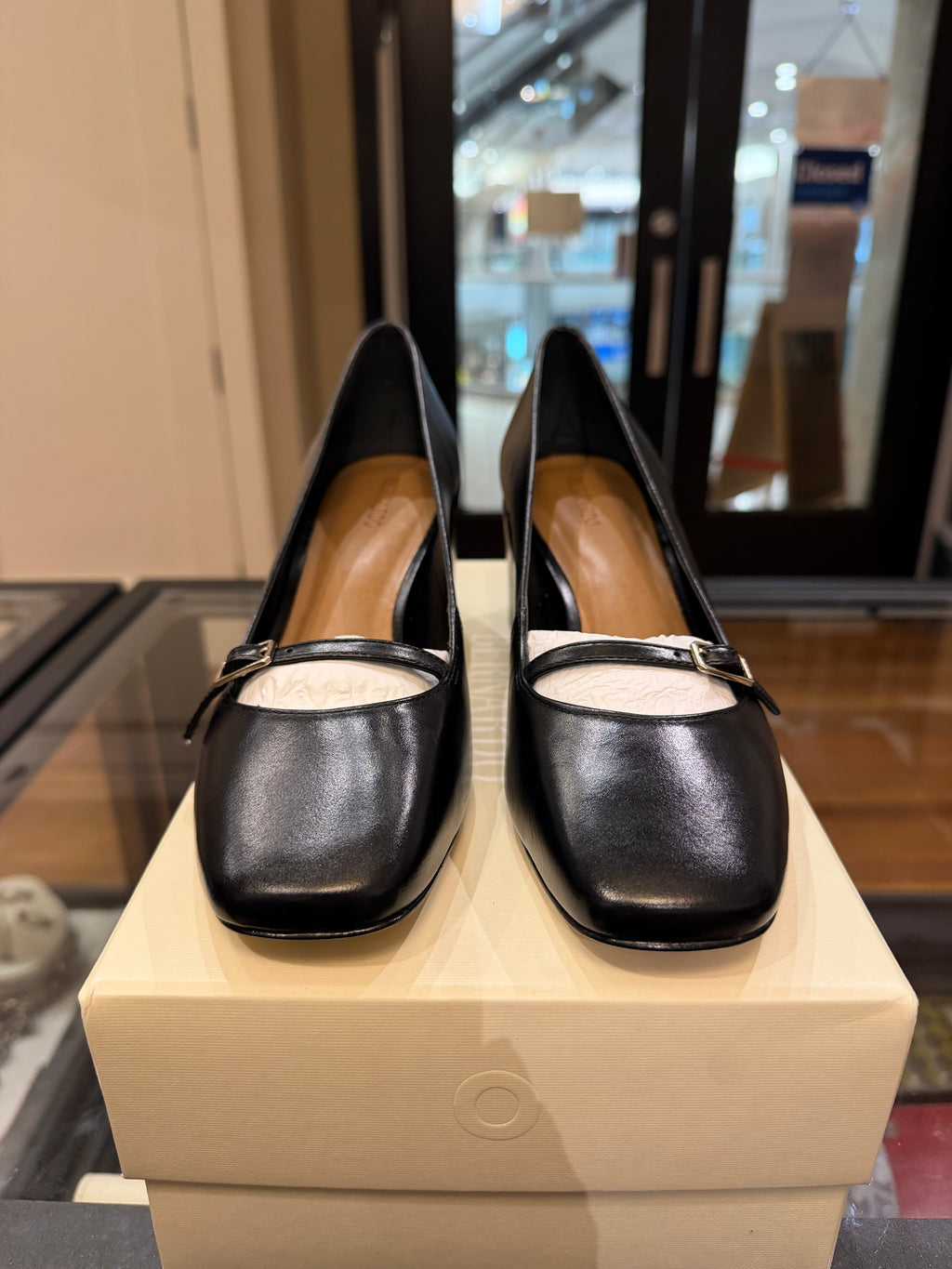 Bernardo 50mm Amelie Leather Mary Jane Pumps