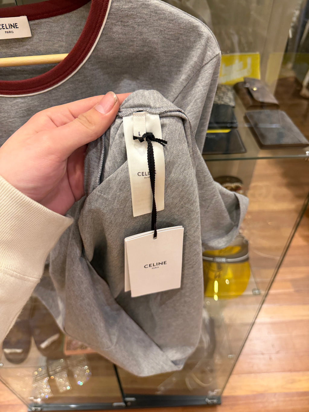 Celine Paris Tee - Grey/Red