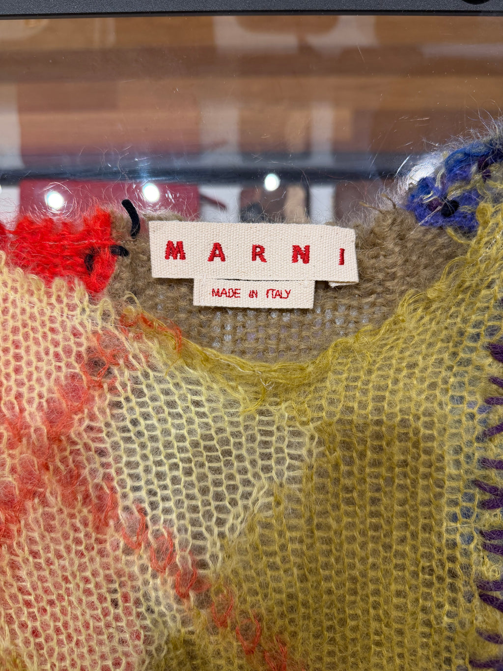 Marni FW22 Patchwork Mohair Knit Sweater