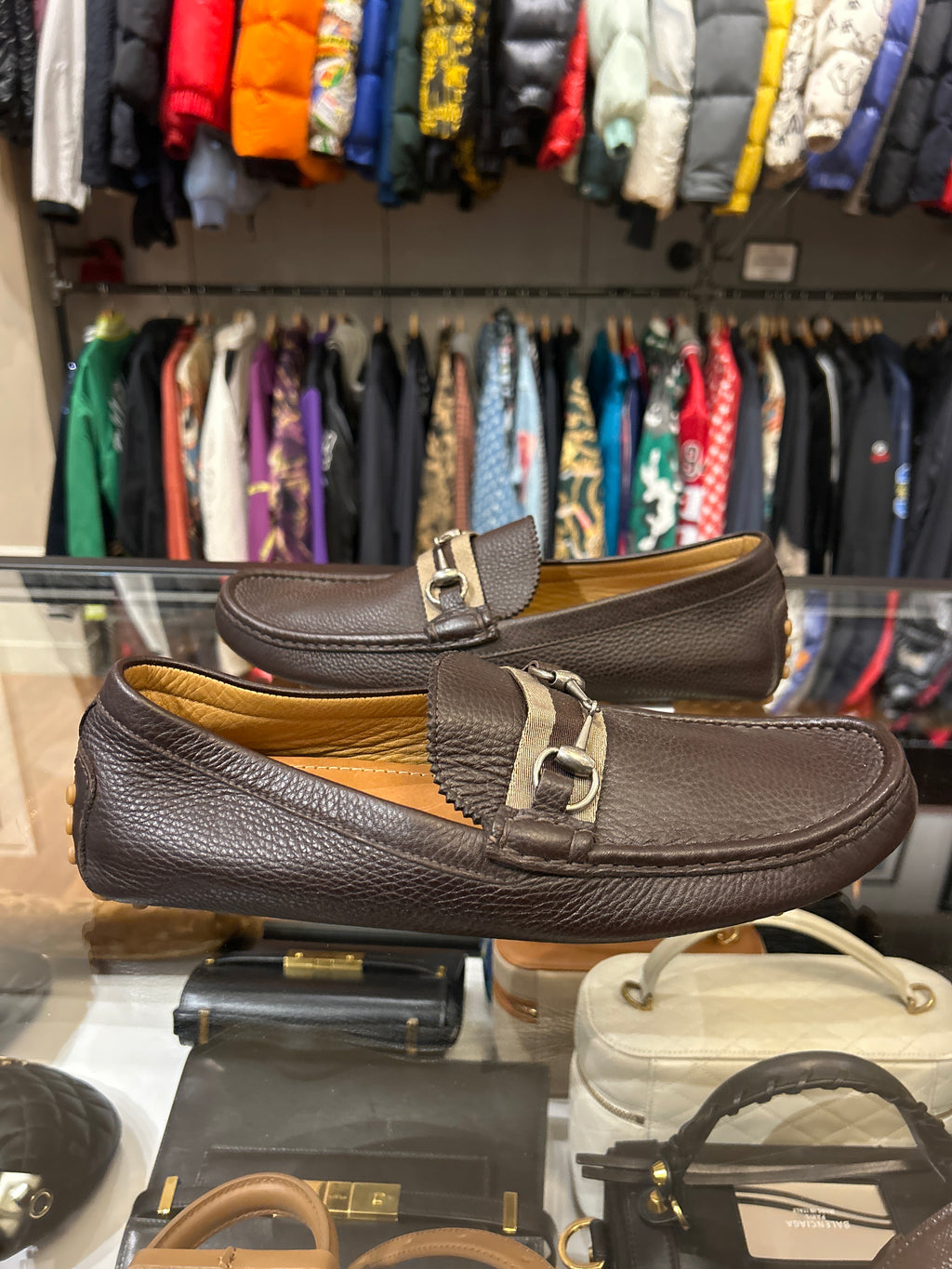 Gucci Horsebit Driver Loafers - Brown