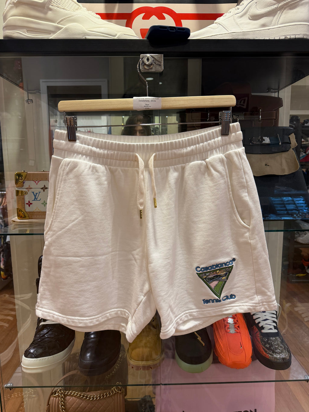 Casablanca Tennis Club Icon Shorts - White