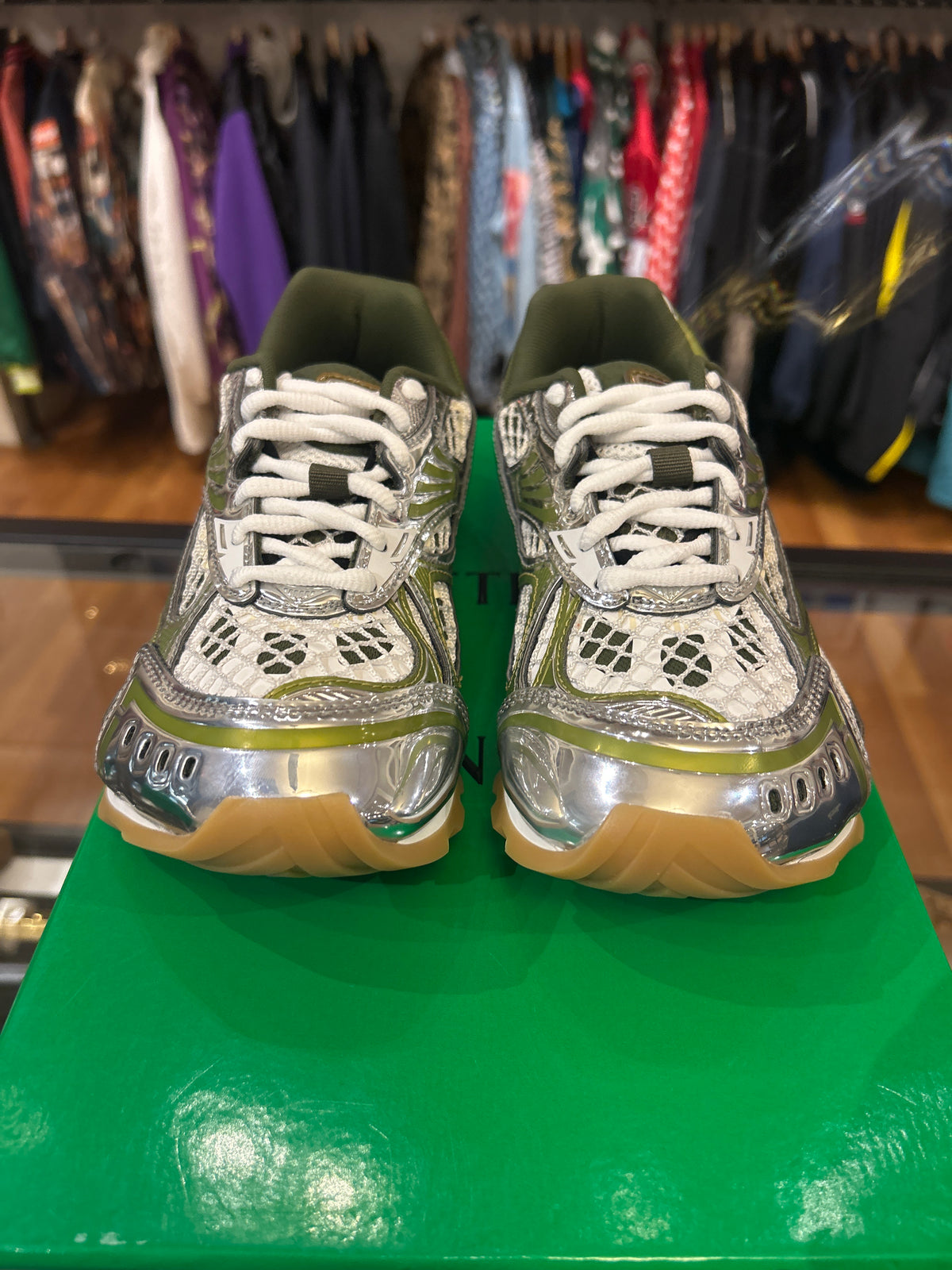 Bottega Veneta Orbit Sneaker - Gold/White