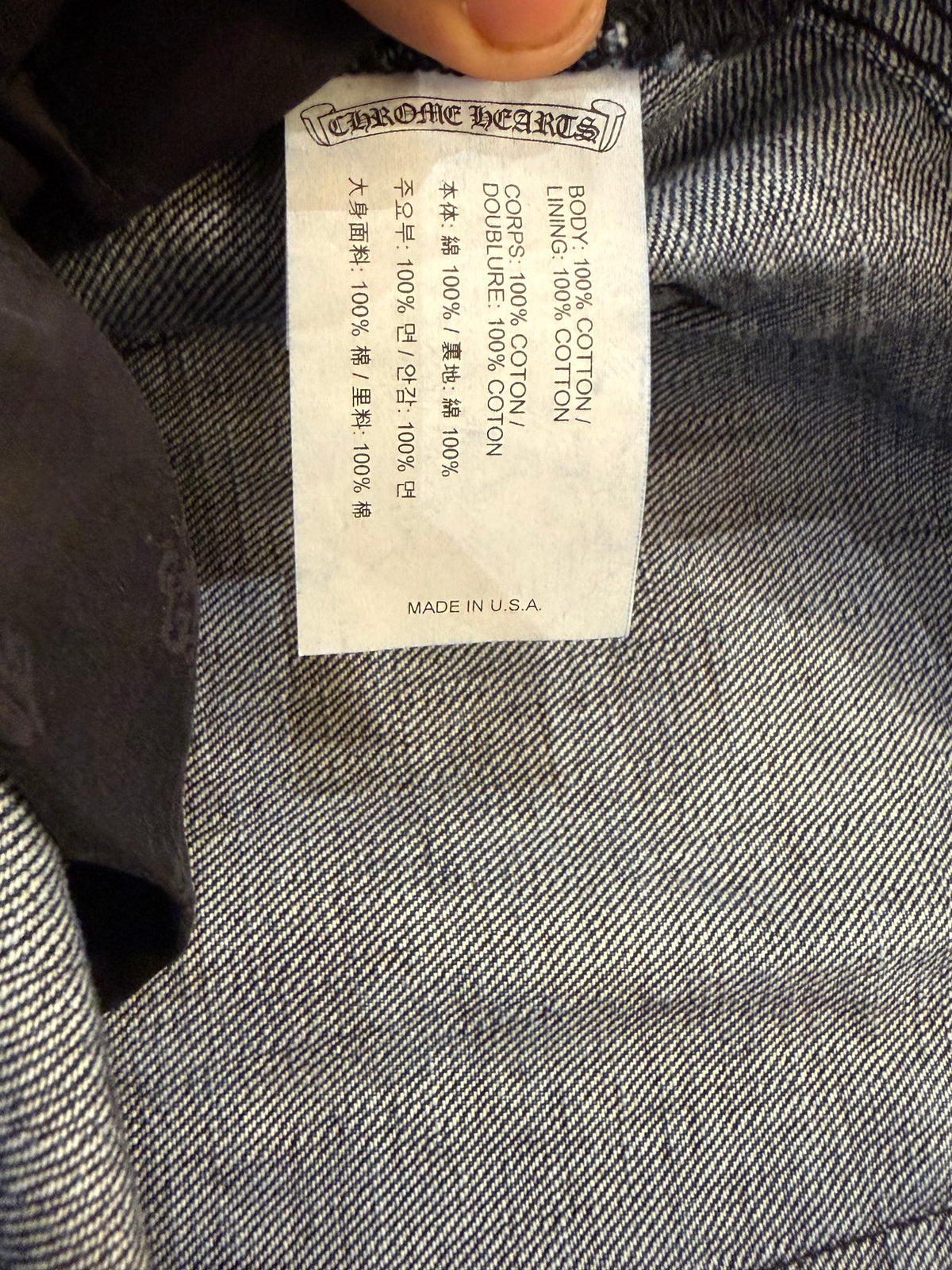 Chrome Hearts KS Cut Raw Denim Jeans - Blue