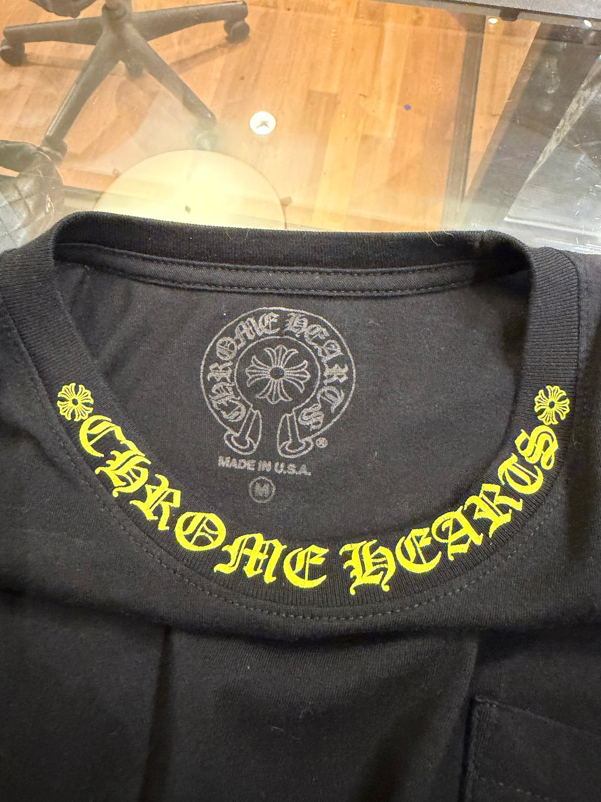 Chrome Hearts Neck Logo Tee - Black