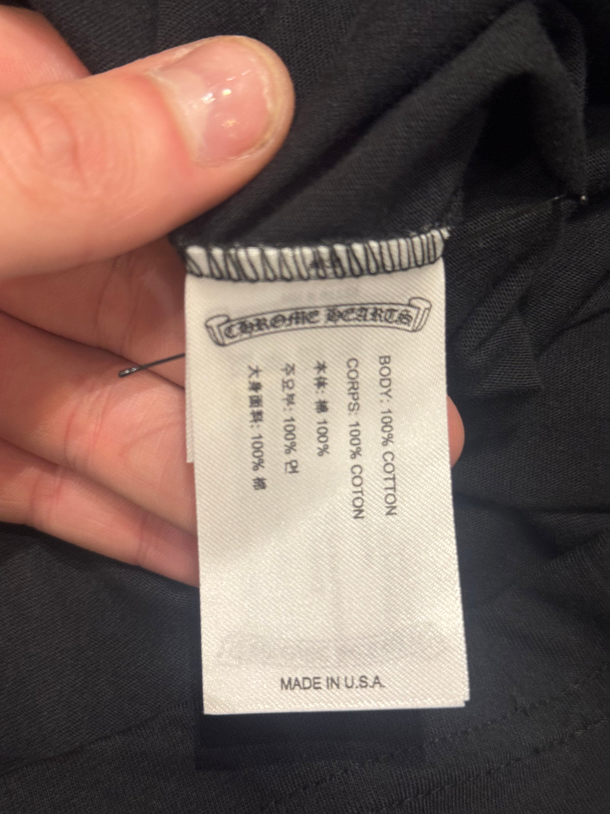 Chrome Hearts Red Scroll NYC Tee - Black