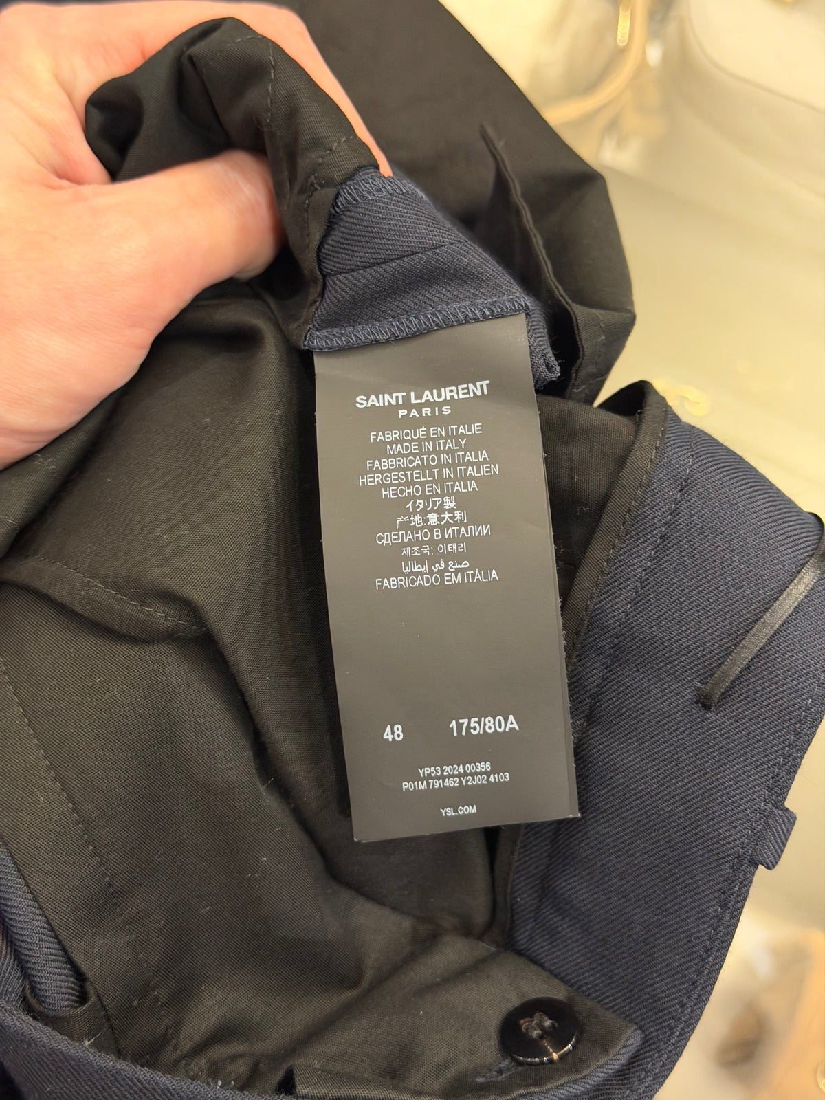 Saint Laurent Wide Leg Dress Pants