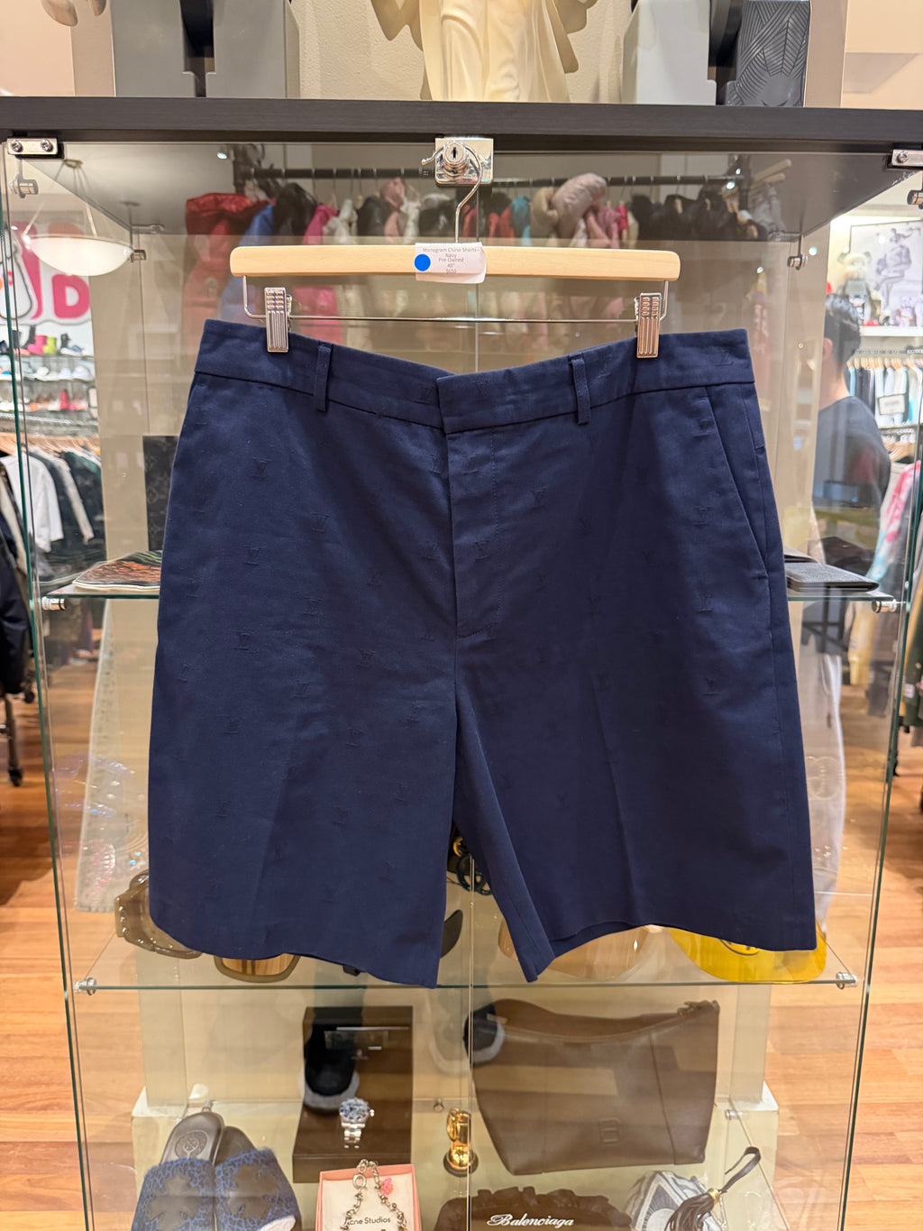 Louis Vuitton Tonal Monogram Chino Shorts - Navy