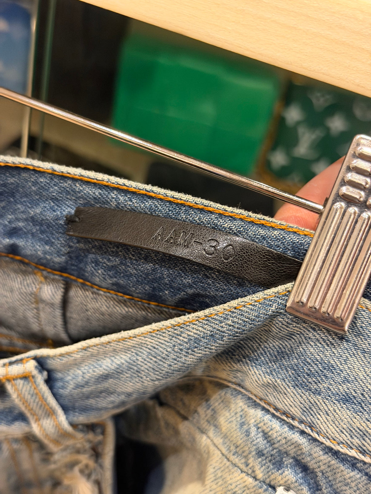 1017 Alyx 9sm BlackMeans Frayed Denim Jeans