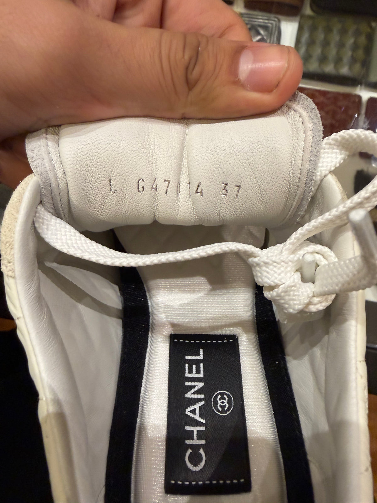 Chanel Interlocking CC Logo Athletic Sneaker - Beige  WMNS