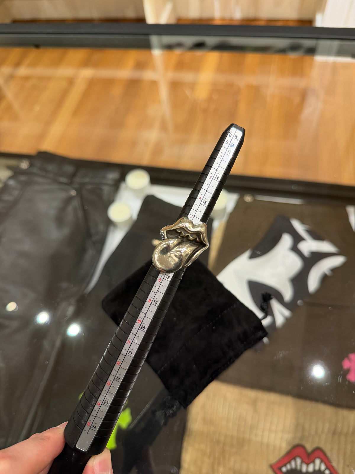Chrome Hearts Rolling Stones Lip & Tongue Ring - Silver