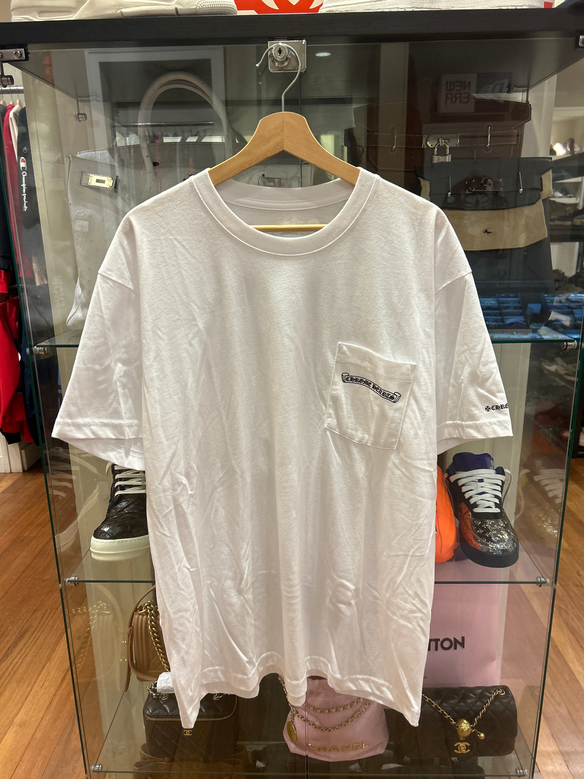 Chrome Hearts Scroll Logo Pocket Tee - White