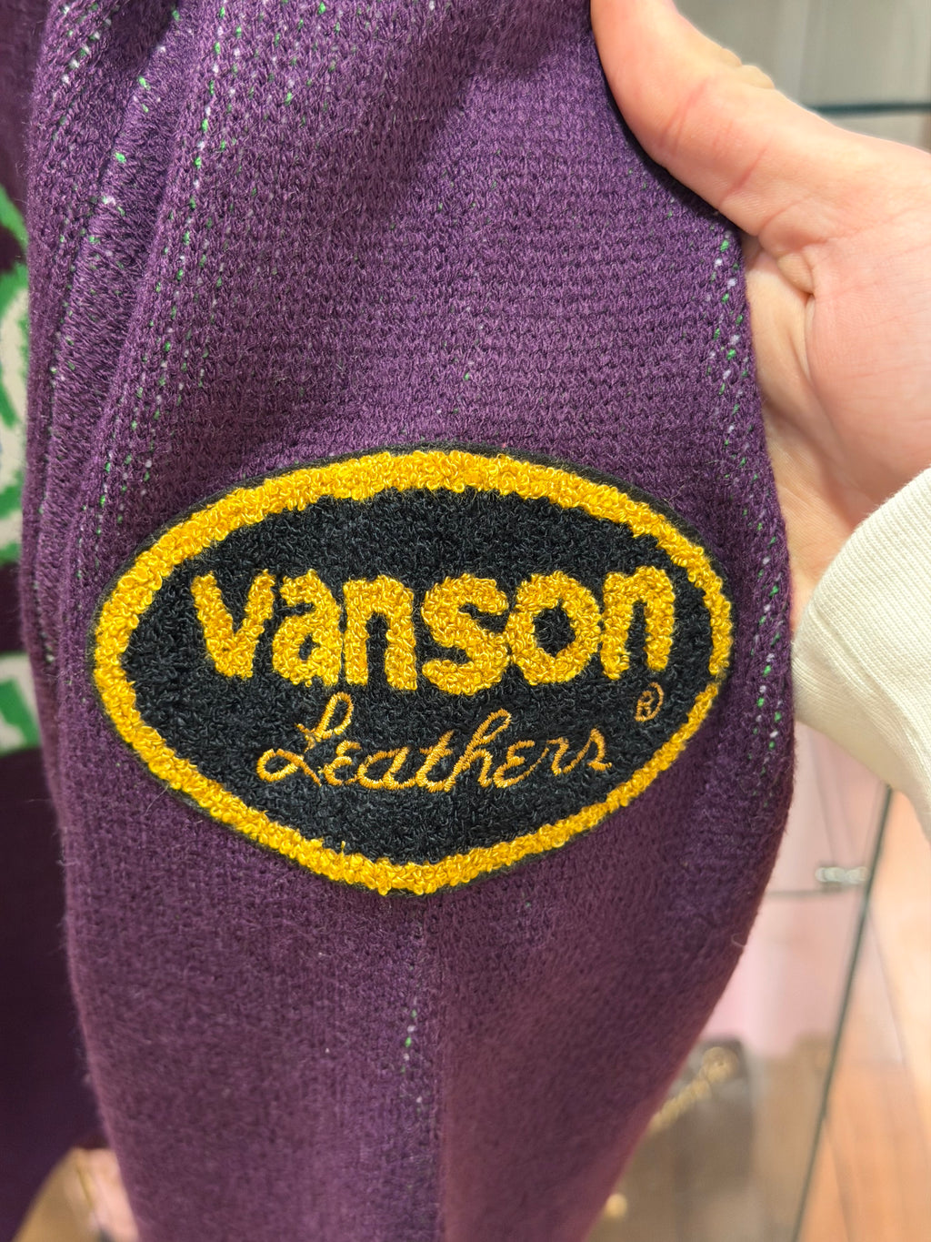 Supreme x Vanson Patch Logo Flame Knit Sweater - Purple