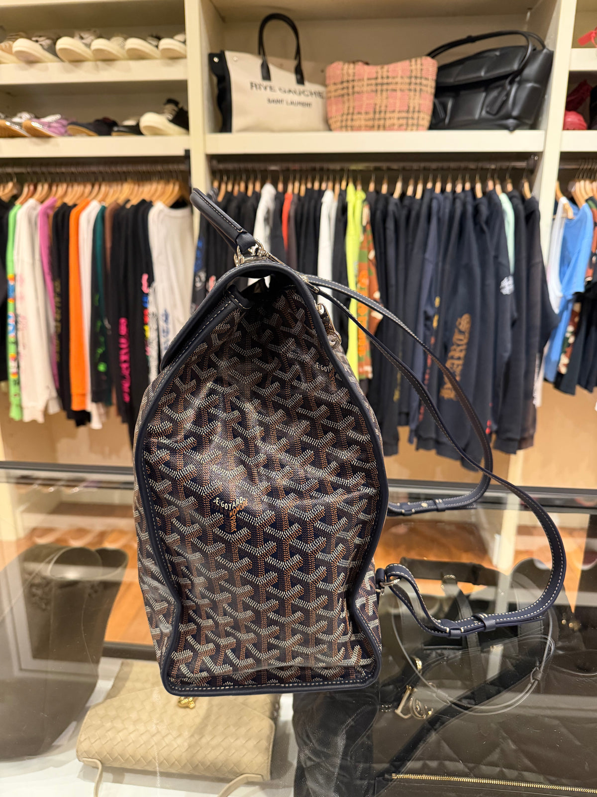 Goyard Saint Léger Backpack Navy