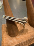 Chrome Hearts Double Knuckle Cross Tail Ring Silver - Size 8.5