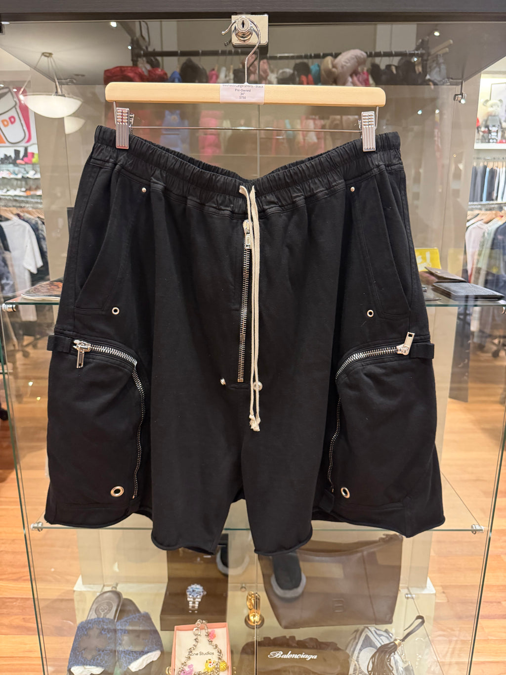 Rick Owen’s Bauhaus Cargo Shorts - Black