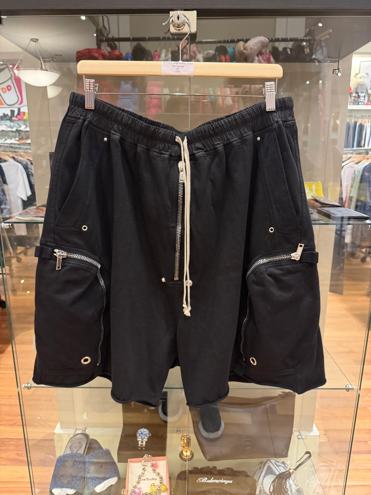 Rick Owen’s Bauhaus Cargo Shorts - Black