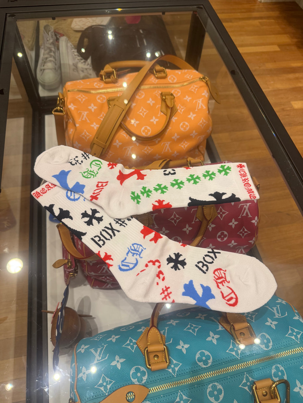 Chrome Hearts Socks - White/Black/Red/Green