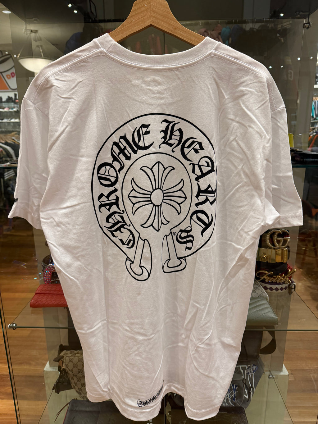 Chrome Hearts Horseshoe Floral Pocket Tee - White