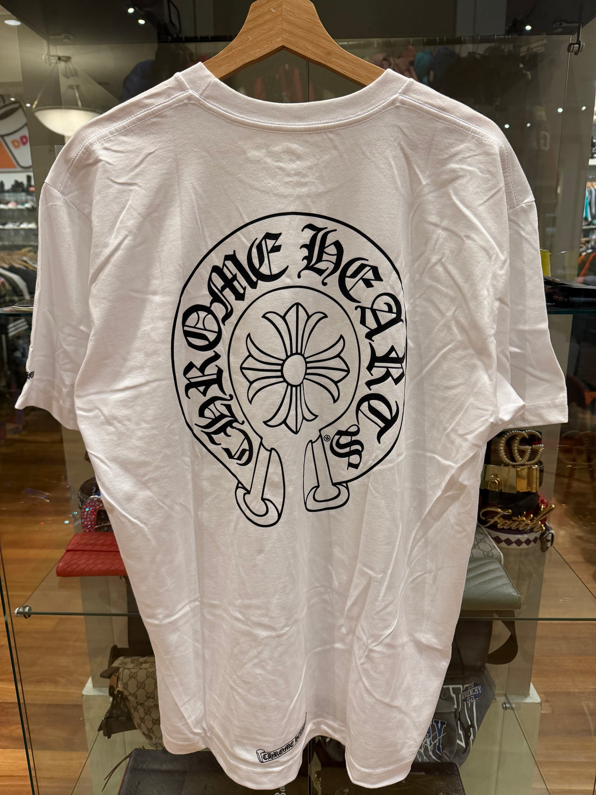 Chrome Hearts Horseshoe Floral Pocket Tee - White