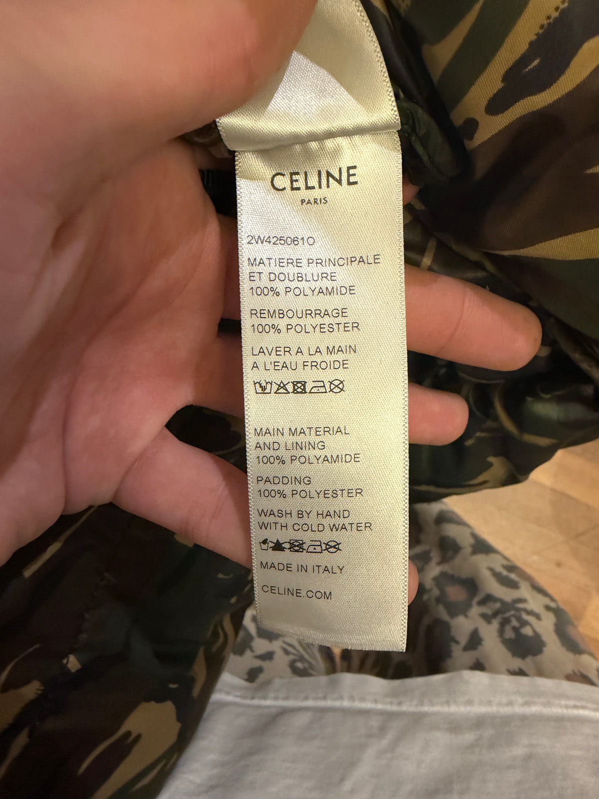 Celine Camouflage Puffer Jacket