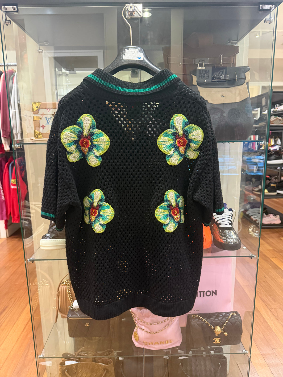 Casablanca Glitch Orchid
Embroidered Crochet Short
Sleeve Cardigan