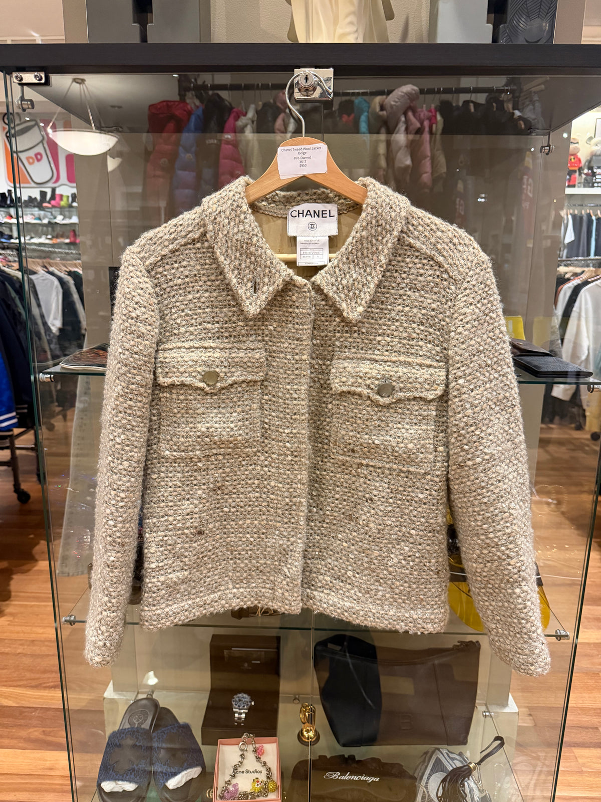 Chanel Tweed Wool Jacket - Beige
