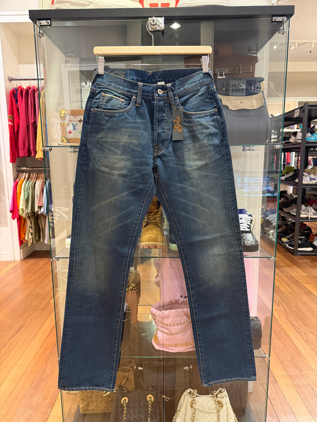 Evisu Pony Hair Backtab Denim Jeans