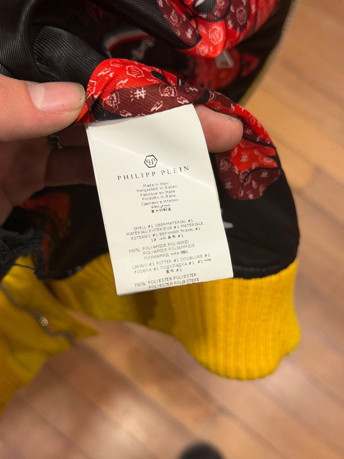 Phillip Plein Teddy Bear Bomber Jacket - Yellow