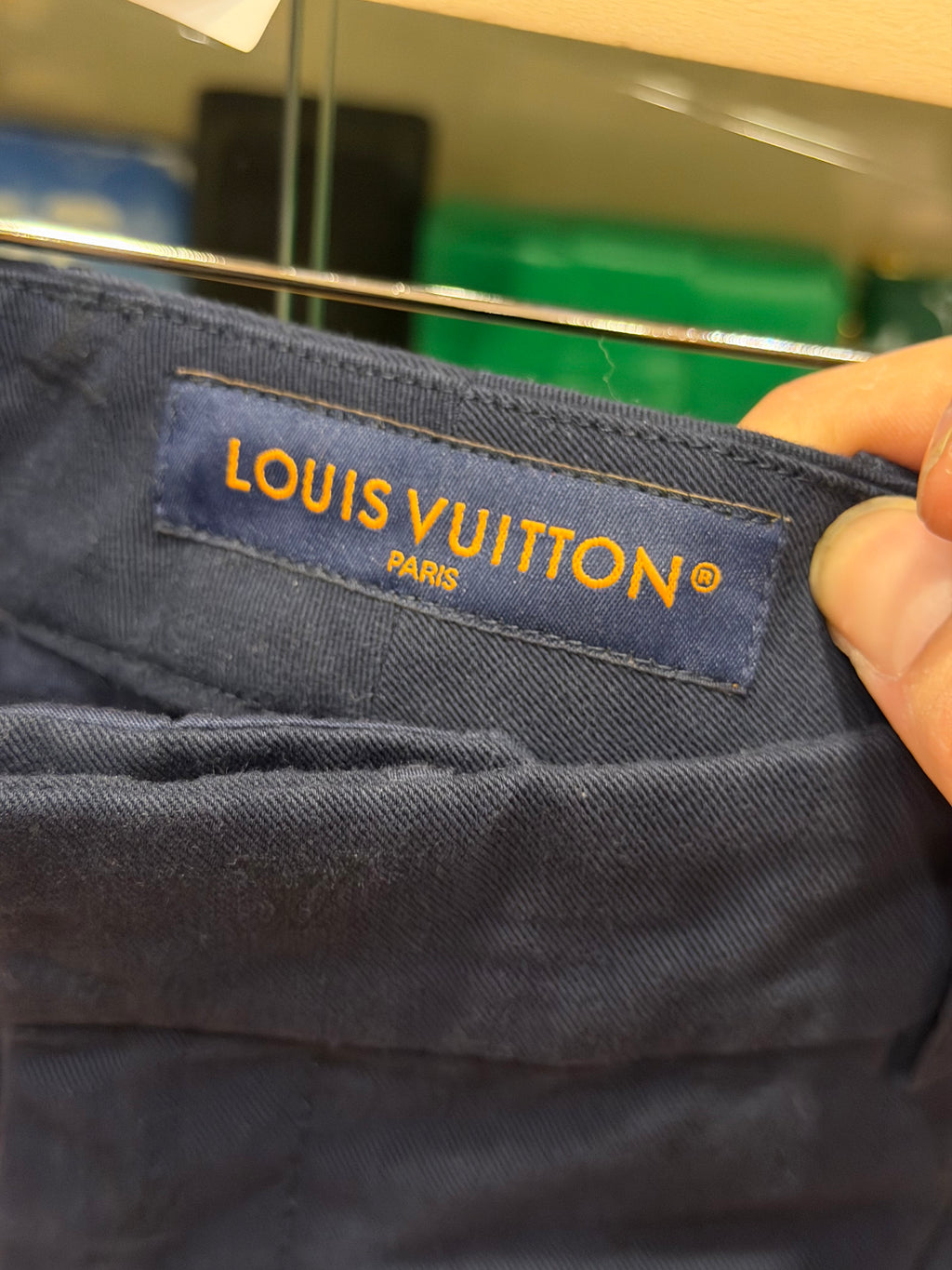 Louis Vuitton Tonal Monogram Chino Shorts - Navy